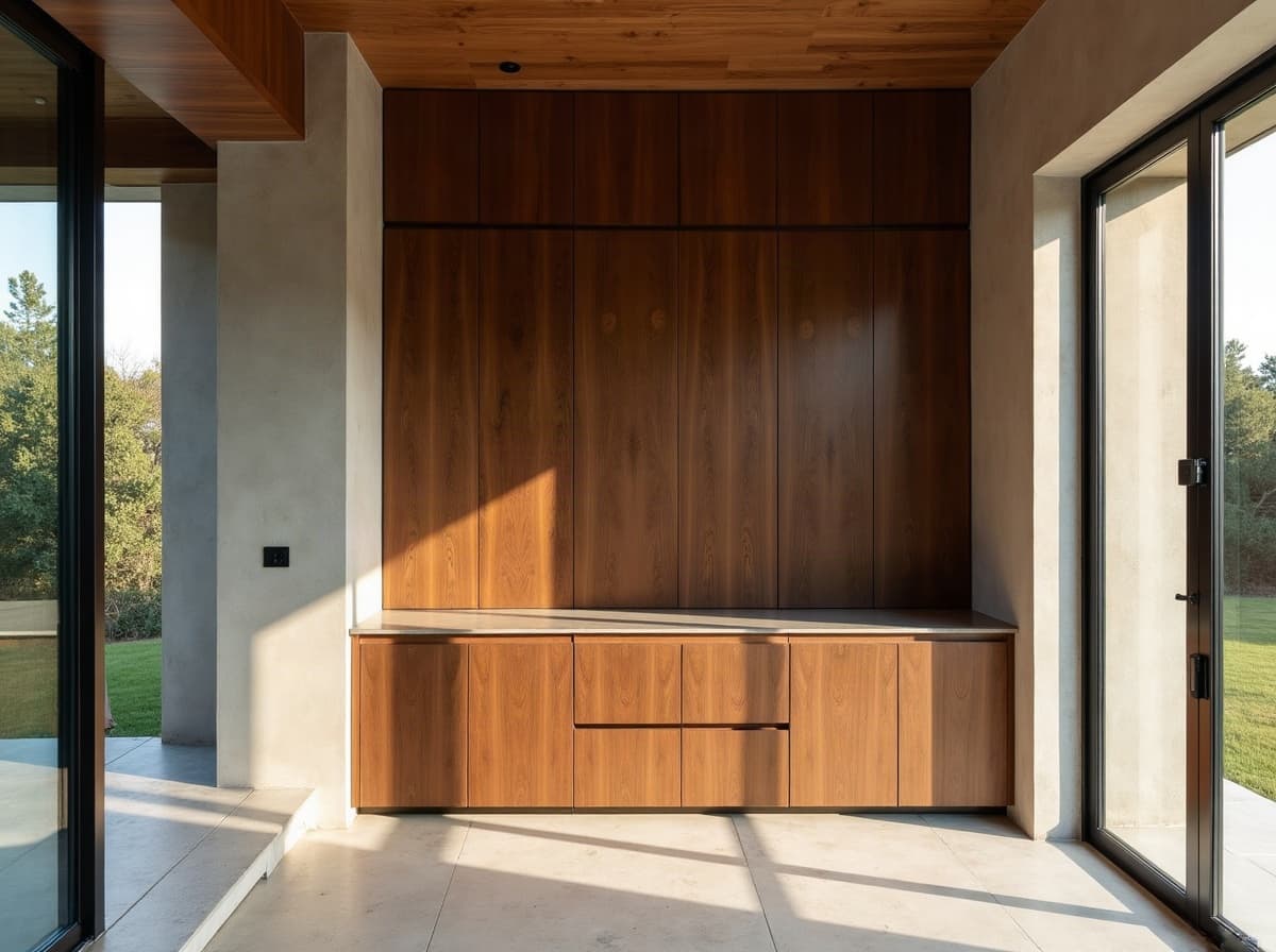 Warm detail of hands-off finished craftsmanship in a custom home